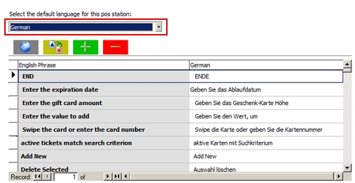 Specify the language in Back Office > Configuration >