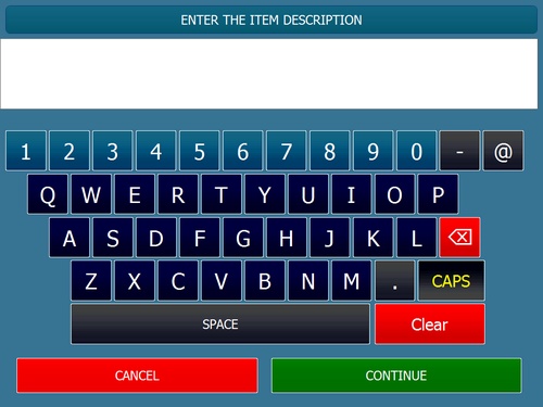 On-Screen Keyboard (Misc Item Screen)