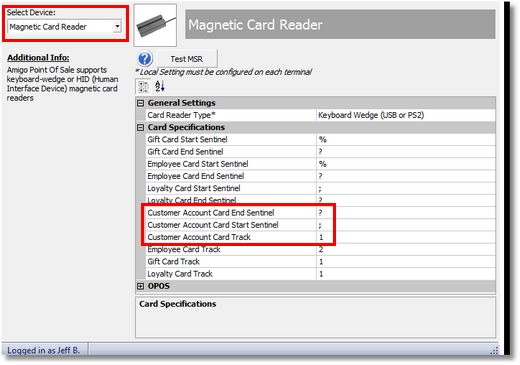 Swipe Card Configuration