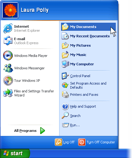 Start > My Documents
