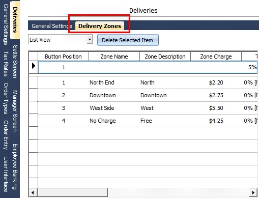 Delivery Zones Configuration