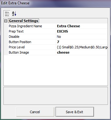 Pizza Ingredient Editor