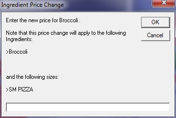 Pizza Ingredient Price Change