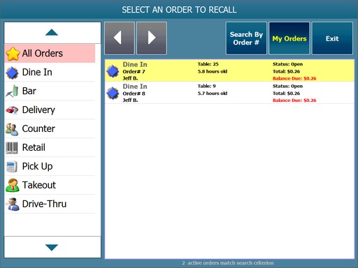 Order Recall List