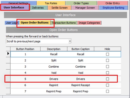 Drivers (Trip Ticket) Button