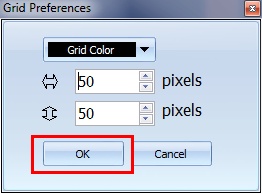 Editing grid color and placement