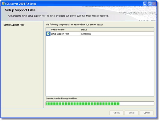 SQL Server Setup Support Files Installation