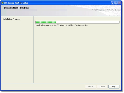 SQL Server Installation Progress