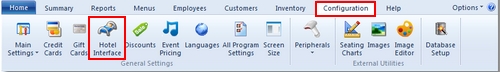 Back Office > Configuration > Hotel Interface