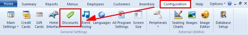 Back Office > Configuration > Discounts