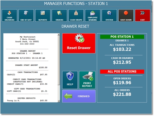 Manager Screen Drawer Reset