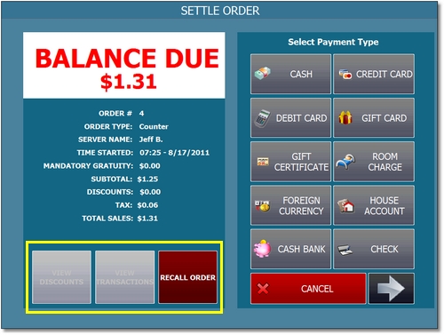 Payment Method Selection