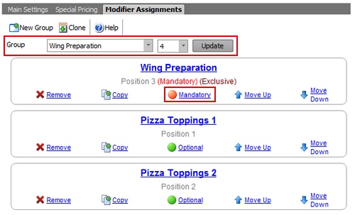 Add Existing Modifier Group