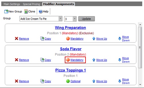 Add Existing Modifier Group