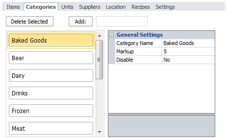 Inventory Categories