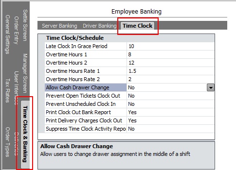 All Program Settings > Time Clock/Schedule