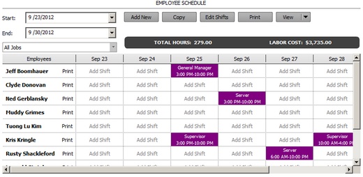 Schedule in Calendar Mode