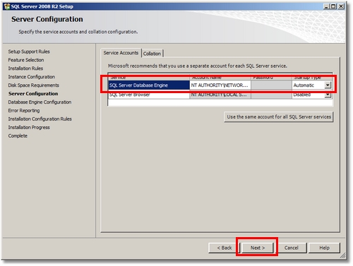 SQL Server Service Accounts