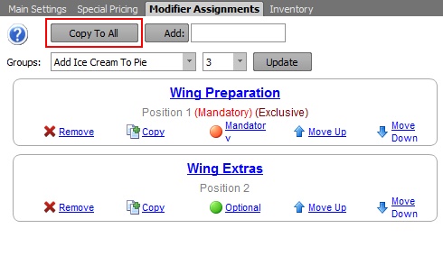 Copying Modifier Group Assignments