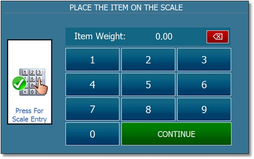 Manual Weight Entry