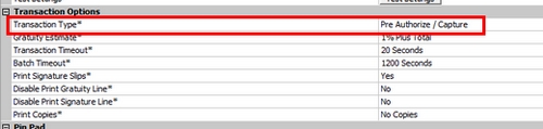 Back Office PCCharge Payment Server Transaction Type