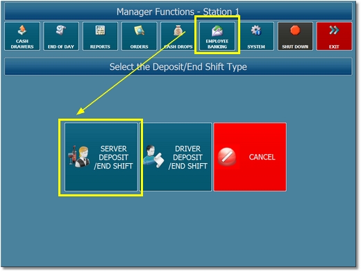 Manager Screen Employee Banking